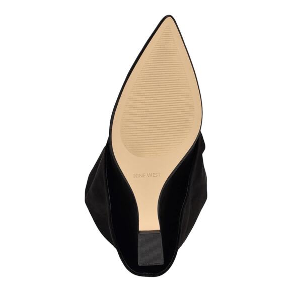 Nine West Women's Amazin Pointy Toe Slouchy Cuffed Knee High Boots Black Size 6 - Picture 4 of 4